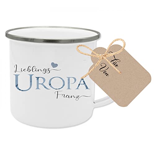 Manufaktur Liebevoll personalisierte Tasse für den Uropa - Trinkbecher als Geschenk und Dankeschön für den Lieblingsuropa von Manufaktur Liebevoll