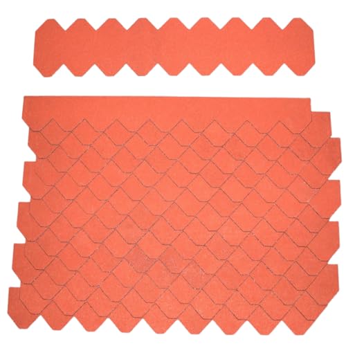 Manufaktur Martinshof Mini Dachschindeln Schiefer (55 mm) - Set - Rot 23.426 Dachschindel 0,55 m hergestellt in der Werkstatt für behinderte Menschen in Deuschland von Manufaktur Martinshof