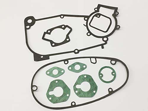 Motordichtsatz Simson-Schwalbe KR51-1, Star, Habicht - 9teilig Manufaktur Martinshof Verschlussblech, Lichtmaschine, Zylinderfußdichtung, Motormitteldichtung von Manufaktur Martinshof