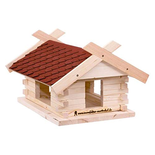 Vogelhaus Bausatz (groß), Schiefer rot Manufaktur Martinshof L: 44,00 cm B: 37,00 cm H: 27,00 cm Futterhaus, Futterplatz, Geschenkidee von Manufaktur Martinshof