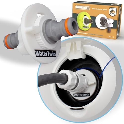 WATERTWIN Wohnmobil Caravan Wassertankdeckel Befüll Adapter mit Gardena Anschluss für Forster, Roller Team, Miller, Laika, Mobilvetta (Typ 2-Pin D:78) von MaJoCompTec