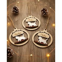 Katzen Weihnachtsgeschenk Personalisierte Holz Kugel Ornament Katze Mit Namen Gravur Deko Für Christbaum Haustier Erinnerung von ManufakturDon