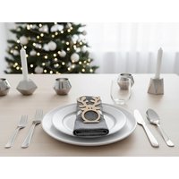 Serviettenringe Weihnachten Rentier Holz Tischdeko Festliche Serviettenhalter Nachhaltig Winterhochzeit Geschenkidee Esstisch Deko von ManufakturDon