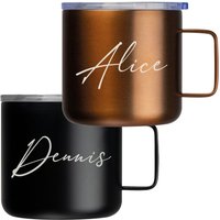 Edelstahlbecher Namensbecher Mit Deckel Thermo-Tasse Geschenkidee -Geburtstag Camping Edelstahlbecher Namensbecher Mit Deckel Thermo-Tasse Geschenkidee -Geburtstag Camping von ManufakturHERRlich
