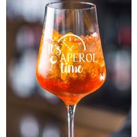 Aperol Weinglas Mit Gravur - Spruchglas Graviert It's Aperol Time von ManufakturHerzlich