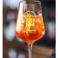 Aperol Weinglas Mit Gravur - Spruchglas Graviert It's Time Personalisiert Wunschname von ManufakturHerzlich