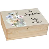 Erinnerungskiste Jugendweihe Erinnerungsbox Geschenk Erinnerung Blumen Floral von ManufakturHerzlich