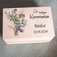 Erinnerungskiste Kommunion Erinnerungsbox Mit Kreuz Geschenk Erinnerung von ManufakturHerzlich