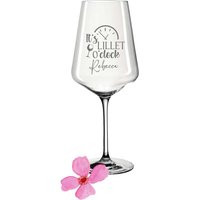 Lilletglas Weinglas Mit Gravur - Spruchglas Graviert Lillet O' Clock Personalisiert Wunschname von ManufakturHerzlich