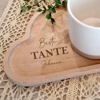 Personalisiert Geschenk Tante | Geburtstag |Ostern Beste Dankeschön Holz Deko Wolken Tablett Auch Ohne Gravur von ManufakturHerzlich