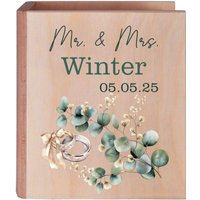 Spardose Geschenk Hochzeit Eukalyptus - Mit Deinen Wunschnamen Geldgeschenk Holzspardose Nachhaltig Persönliches Spardose Geschenk Hochzeit Eukalyptus - Mit Deinen Wunschnamen Geldgeschenk Holzspardose Nachhaltig Persönliches von ManufakturHerzlich