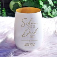 Windlicht Mit Gravur - Geschenk Geburtstag Freunde Familie Schön, Dass Es Dich Gibt Windlicht Mit Gravur - Geschenk Geburtstag Freunde Familie Schön, Dass Es Dich Gibt von ManufakturHerzlich