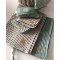 Geschenk Set/ Küchenhandtuch/Spültuch/Spülschwamm/Waffelpique/Zero Waste von ManufakturHerzstueck