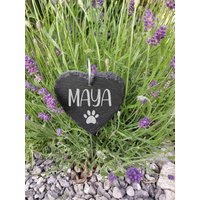 Grabstecker Herz Mit Name Für Hund Oder Katze Gedenkplatte Grabstein Gravur Grabplatte Grabschmuck Schiefertafel Schiefer Grabstecker Herz Mit Name Für Hund Oder Katze Gedenkplatte Grabstein Gravur Grabplatte Grabschmuck Schiefertafel Schiefer von ManufakturIdeenreich