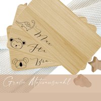 Frühstücksbrett Personalisiert Holzbrett Fuchs Kind Holzbrettchen Babygeschenk Geburt Kinderholzbrett Tiere Geburtstag Ostern Weihnachten von ManufakturLiebevoll
