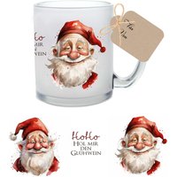 Tasse Glühwein Weihnachten Geschenk Glastasse Lustig Spruch Punsch Glühweintasse Glas Weihnachtsmann Weihnachtsgeschenk von ManufakturLiebevoll