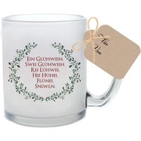 Tasse Weihnachten Glühwein Spruch Glühweintasse Punschbecher Weihnachtsgeschenk Glühweinglas Glastasse Weihnachtliches Geschenk von ManufakturLiebevoll