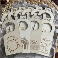 Kleidertrenner, Größentrenner Größe 32 Bis 176 | Aus Sperrholz Kleiderschrank Babyzimmer Kinderzimmer Geschenk Zur Geburt von ManufakturLoewe