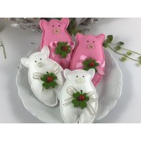 1 Glücksbringer, Glücksschweinchen, Glücksanhänger, Silvester von ManufakturSteinhoff