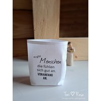 Lichttüte, Lichterbeutel, Stoffwindlicht Mit Spruch, Freundschaft, Freunde, Geschenkidee , Abschiedsgeschenk, Umzug, Shabby Lichttüte, Lichterbeutel, Stoffwindlicht Mit Spruch, Freundschaft, Freunde, Geschenkidee , Abschiedsgeschenk, Umzug, Shabby von ManufakturToniRosa