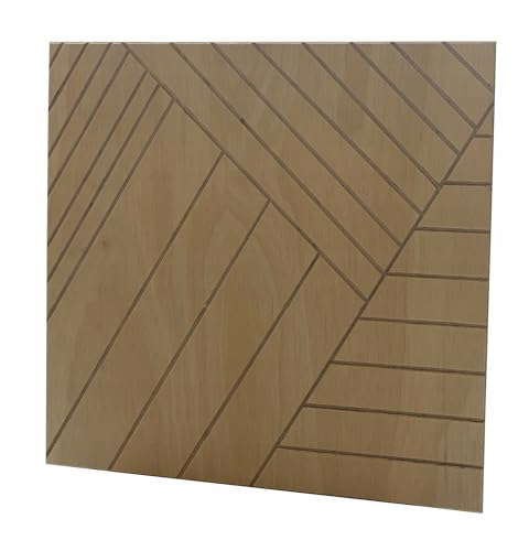 Exotish Trelis 3D Wandpaneele aus Holz 60x60 cm - Raute Holzwand Dekoren Wandverkleidung Deckenpaneele Platten Paneele Wanddeko Holzpaneel - Vintage Rhombus Echtholz 6mm stärke (Lack Links) von Manufaktura Borkowscy