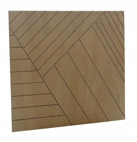 Exotish Trelis 3D Wandpaneele aus Holz 60x60 cm - Raute Holzwand Dekoren Wandverkleidung Deckenpaneele Platten Paneele Wanddeko Holzpaneel - Vintage Rhombus Echtholz 6mm stärke (Lack Rechts) von Manufaktura Borkowscy