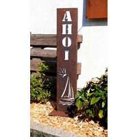 Schild Ahoi Segelschiff von Manuferrum