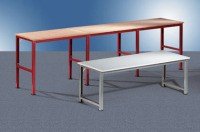 Arbeits-Anbautisch UNIVERSAL Spezial mit Multiplexplatte, BxTxH = 1250 x 600 x 722-1022 mm von Manuflex