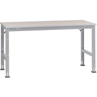 Manuflex AU6004.9006 Arbeits-Anbautisch UNIVERSAL Standard mit Blechbelagplatte, BxTxH = 1000 x 600 von Manuflex