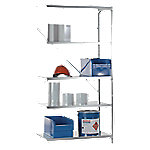 Manuflex Anbauregal 5 Silber 1.000 x 400 x 2.000 mm Manuflex Anbauregal 5 Silber 1.000 x 400 x 2.000 mm von Manuflex