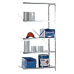 Manuflex Anbauregal 5 Silber 1.000 x 600 x 2.000 mm Manuflex Anbauregal 5 Silber 1.000 x 600 x 2.000 mm von Manuflex