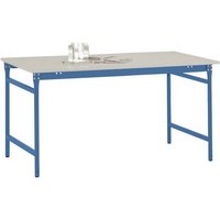 Manuflex BB3061.5007 Beistelltisch BASIS stationär mit Melamin-Tischplatte in Brillantblau RAL 5007 von Manuflex