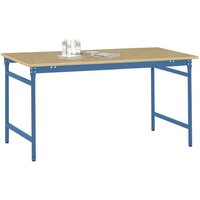 Manuflex BB3065.5007 Beistelltisch BASIS stationär mit Multiplex-Tischplatte in Brillantblau RAL 50 von Manuflex