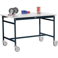 Manuflex BB4057.7016 Beistelltisch BASIS mobil mit Kunststoff-Tischplatte in Anthrazit RAL 7016, BxT von Manuflex