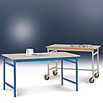 Manuflex Beistelltisch Basis PVC Hellgrau 1.000 x 800 x 780 mm von Manuflex