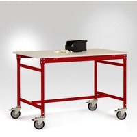 Manuflex LB4053.3003 ESD ESD-Beistelltisch BASIS mobil mit Kautschuk-Tischplatte in Rubinrot RAL 300 Manuflex LB4053.3003 ESD ESD-Beistelltisch BASIS mobil mit Kautschuk-Tischplatte in Rubinrot RAL 300 von Manuflex