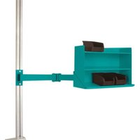 Manuflex LZ3901.5021 ESD ESD-Sichtboxen-Regal in Wasserblau RAL 5021, BxTxH = 430 x 155 x 310mm von Manuflex