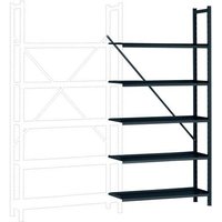 Manuflex RA3152.7016 Fachbodenregal-Anbaumodul (B x H x T) 1280 x 2500 x 700mm Stahlboden von Manuflex