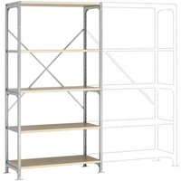 Manuflex RB2107 Fachbodenregal-Grundmodul (B x H x T) 1030 x 2000 x 400mm Holzboden von Manuflex