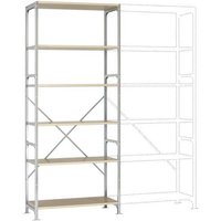 Manuflex RB2263 Fachbodenregal-Grundmodul (B x H x T) 1030 x 2500 x 1000mm Holzboden von Manuflex