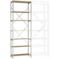 Manuflex RB2284 Fachbodenregal-Grundmodul (B x H x T) 1030 x 3000 x 300mm Holzboden von Manuflex