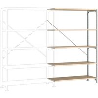 Manuflex RB2313 Fachbodenregal-Anbaumodul (B x H x T) 960 x 1900 x 300mm Holzboden von Manuflex