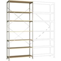 Manuflex RM2237 Fachbodenregal-Grundmodul (B x H x T) 1250 x 2000 x 600mm Holzboden von Manuflex