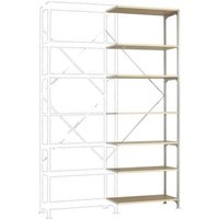 Manuflex RM2244 Fachbodenregal-Anbaumodul (B x H x T) 1000 x 3000 x 400mm Holzboden von Manuflex