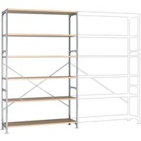 Manuflex RM2565 Fachbodenregal-Grundmodul (B x H x T) 1500 x 2500 x 800mm Holzboden von Manuflex