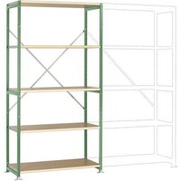 Manuflex RP1013.6011 Fachbodenregal-Grundmodul (B x H x T) 1030 x 2000 x 600mm Holzboden von Manuflex