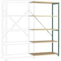 Manuflex RP1106.0001 Fachbodenregal-Anbaumodul (B x H x T) 1000 x 2000 x 400mm Holzboden von Manuflex