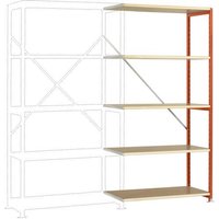 Manuflex RP1106.2001 Fachbodenregal-Anbaumodul (B x H x T) 1000 x 2000 x 400mm Holzboden von Manuflex