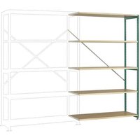 Manuflex RP1128.0001 Fachbodenregal-Anbaumodul (B x H x T) 960 x 2600 x 300mm Holzboden von Manuflex