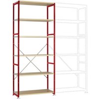 Manuflex RP1314.3003 Fachbodenregal-Grundmodul (B x H x T) 1030 x 2500 x 700mm Holzboden von Manuflex